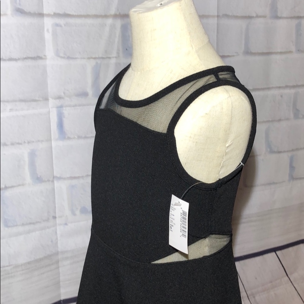 NWT Children’s Place mesh panel dress black S 5/6 - Picture 4 of 7